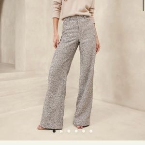 Banana Republic NWT COLETA TINSEL TWEED WIDE -LEG PANT (size 12 LONG)
